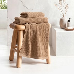 Goldea bavlnený froté uterák / osuška micro pure - škoricový 30 x 50 cm