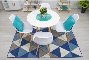 Jedálenská zostava TODI 80cm okrúhly stolový set biely a 2 stoličky OSAKA biele + 2 stoličky OSAKA biele ZADARMO