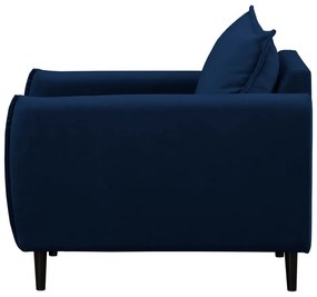 Tmavomodré zamatové kreslo Juli – Ropez