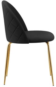 Jedálenská stolička FARGO zamatová, zlatá / čierna