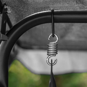 Záhradná hojdačka čiernej farby RELAX