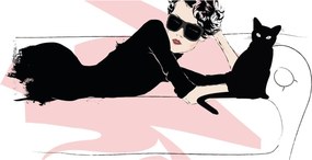 Obraz - Fashion lady (120x50 cm)