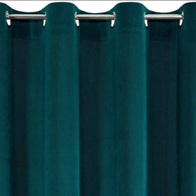 ZATEMŇOVACÍ ZÁVES NA KRÚŽKOCH MEGI 140X250 CM TMAVOTYRKYSOVÁ