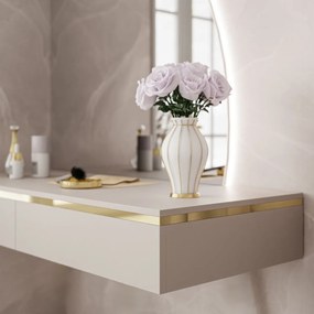 TOALETNÝ STOLÍK NESSIE PRAVÝ + ZRKADLO POLMESIAC