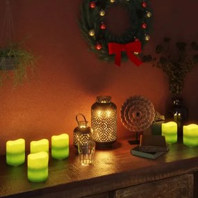 vidaXL Elektrické LED sviečky 24ks časovač diaľkový ovládač teplé biele-