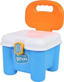 Sada mäkkých stavebných blokov s úložným boxom 32 ks