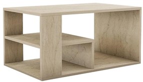 Konferenčný stolík JELIO, mramorový dekor, béžový