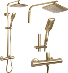 Rea Tom, sprchový set s termostatickou batériou, zlatá matná, REA-P5004