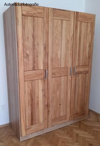 Šatníková skriňa z masívu dub FRED - 2-dverová