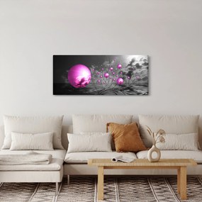 Obraz ružových gulí (120x50 cm)