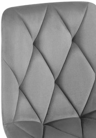 Jedálenská stolička Clairton zamat - tmavo šedá