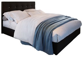 Manželská posteľ Boxspring 140 cm Karen (tmavohnedá) (s matracom a úložným priestorom). Akcia -20%. Vlastná spoľahlivá doprava až k Vám domov. 1046603