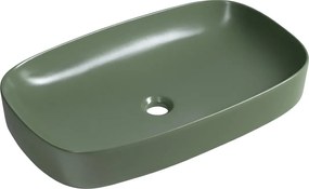 Sapho Sapho, MATTEO keramické umývadlo na dosku 65x40cm, zelená mat, 3064-128