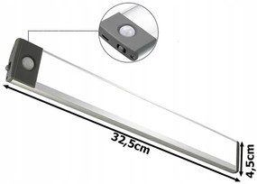 Verk 08366 Multifunkčné LED osvetlenie s pohybovým a súmrakovým senzorom 32 cm biela