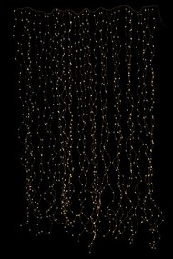 Vianočné strieborný svetelný záves 2x3m s 1020led svetielkami - teplá biela - 18 * 18 * 7 cm