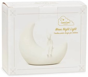 Cam Cam ApS Nočná lampička s farebným svetlom Moon Shell Off-White