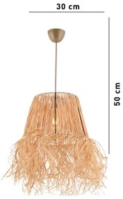 Luster na lanku VALANCE 1xE27/40W/230V hnedá