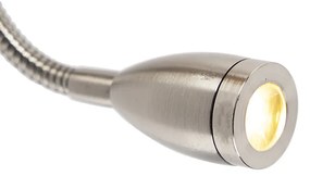 Inteligentná nástenná lampa oceľ s šedým tienidlom vrátane Wifi A60 - Stacca