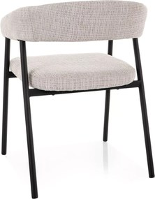 Jedálenská stolička KATANA s čiernymi nohami, sivá