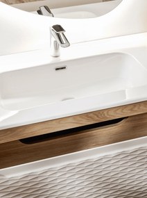 Comad Kúpeľňová skrinka pod umývadlo Ocean Beige 120 béžová/dub olejovaný