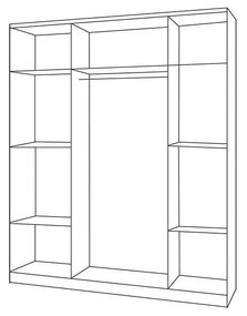 Trojdverová šatníková skriňa do detskej izby Sven, úchytky - šírka 120 cm, ružová