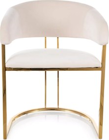 SI Tulipe Velvet stolička svetlo béžová