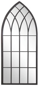 Nástenné zrkadlo kovové 50 x 115 cm čierne CASSEL Beliani