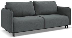 Tmavosivá rozkladacia/s úložným priestorom pohovka 226 cm Luana – Makamii