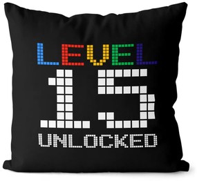 Vankúš Level unlocked (vek: 15, Velikost: 40 x 40 cm)