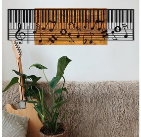 Asir Nástenná dekorácia 100x30 cm klavír drevo/kov AS1709