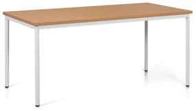 Jedálenský stôl TRIVIA, sivá podnož, 160x80 cm, buk