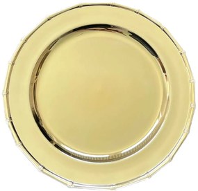 Zlatý lesklý klubový tanier Klasik 32cm