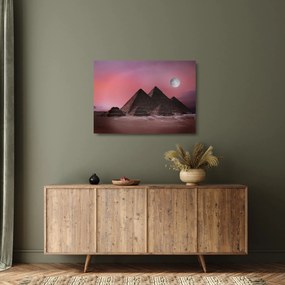 Sklenený obraz - Pyramídy Giza, Egypt (70x50 cm)