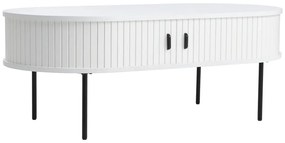 Biely konferenčný stolík v dekore duba 60x120 cm Nola – Unique Furniture