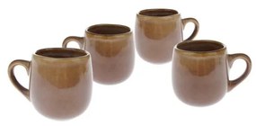 Hnedé keramické hrnčeky na espresso v súprave 4 ks 100 ml – Dakls