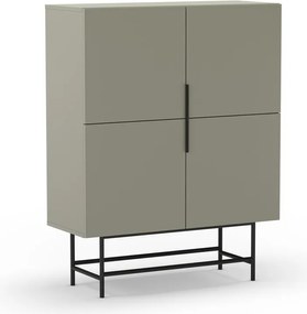 Zelenosivá skrinka 100x128 cm Eldia – Marckeric