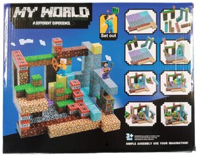 Toybit Veľká magnetická stavebnica Minecraft Iron Diamond Gold TNT 220ks