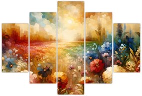 Obraz - Pestrofarebná lúka (150x105 cm)