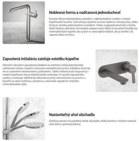Deante Silia, uhlové ukončenie, polohovateľný držiak na ručnú sprchu, zlatá matná, DEA-NQS_R57K