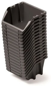 Sada 16 úložných boxov po 9,2 × 7,7 × 6 cm, čierna