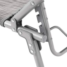 Skladacie lehátko so strieškou, nosnosť do 150 kg, farba greige