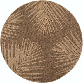 Koberec TIMBER lístie, hnedý kruh