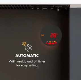 Klarstein Studio Light & Fire 1, elektrický krb, 1000/2000 W, MDF, diaľkové ovládanie, biely