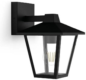 Philips Kinno vonkajšie nástenné svietidlo so svietením dole čierna, E27, max. 1x25 W