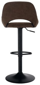 Kondela Barová stolička, hnedá látka s efektom brúsenej kože, LORASA NEW
