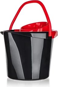 Upratovacie vedierko so žmýkačom Eco 14 l, čierna/červená%