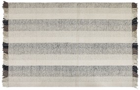 Vlnený koberec 160 x 230 cm krémová biela/hnedá/čierna EMIRLER Beliani