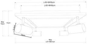 GLOBO ULLA 67306D2 Stropné svietidlo