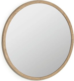 Nástenné zrkadlo s dreveným rámom ø 100 cm Alum – Kave Home