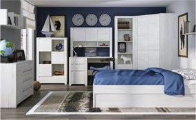 Sconto Písací stôl ANGEL 80 dub craft biely